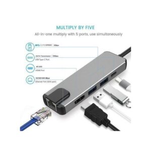 USB Type-C Hub 5-in-1 Multiport Adapter