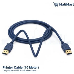 Printer Cable (10 Meter) Long-distance USB A-to-B printer cable.