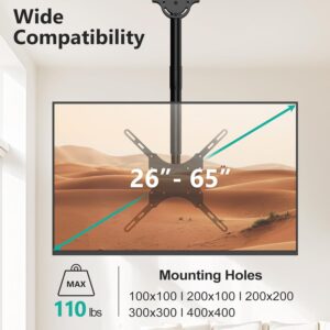 Universal TV Ceiling Mount (26″ to 65″)